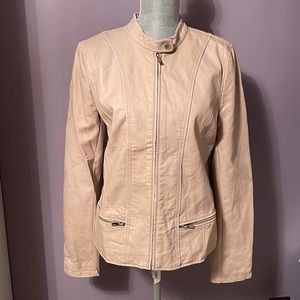 NWOT Express pink faux leather jacket